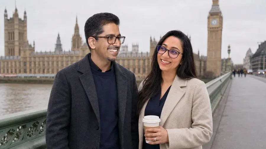 Dr Chirag Madaan and Dr Shruti Malik in London on the Pastest visit